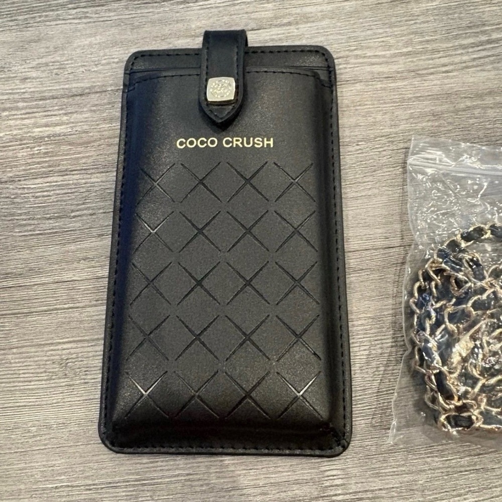CHANEL COCO CRUSH VIP Novelty Smartphone Case BLACK and pink  mirror/ holder NEW - Picture 5 of 8